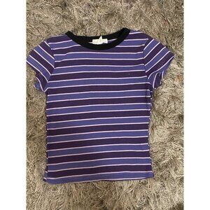 Fitted Striped Purple Shirt